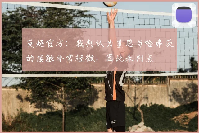 英超官方：裁判认为基恩与哈弗茨的接触非常轻微，因此未判点